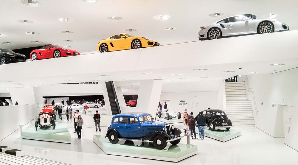 A photo of the Porsche Museum